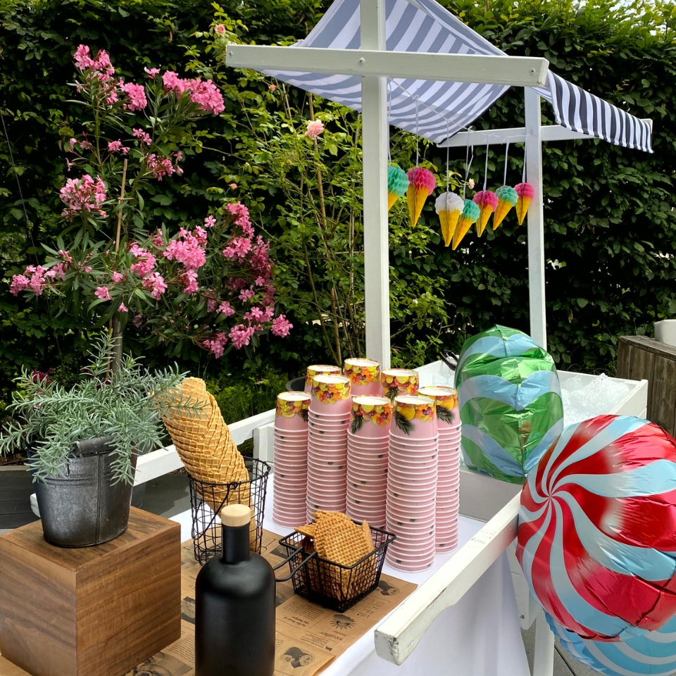 Börse Stuttgart Le Panther Sommerfest Dekoration Eiswagen FLOW THE KITCHEN