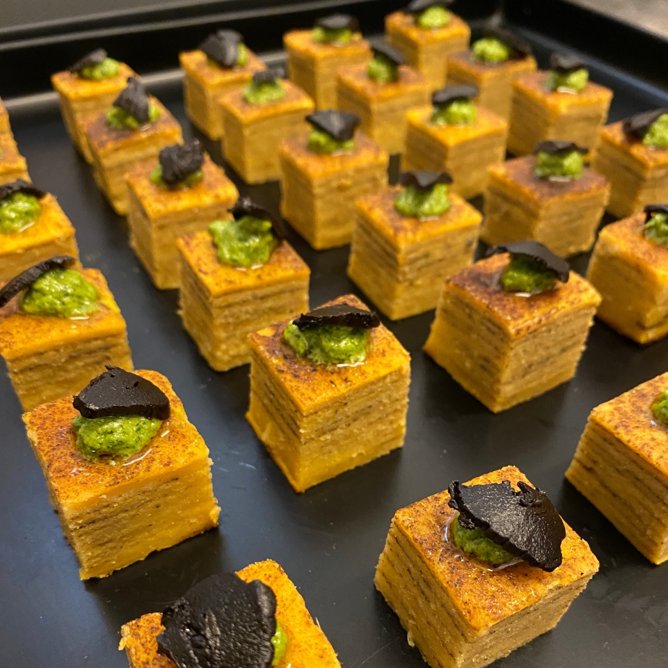 PRADA Product Launch Süßkartoffel-Baumkuchen FLOW THE KITCHEN