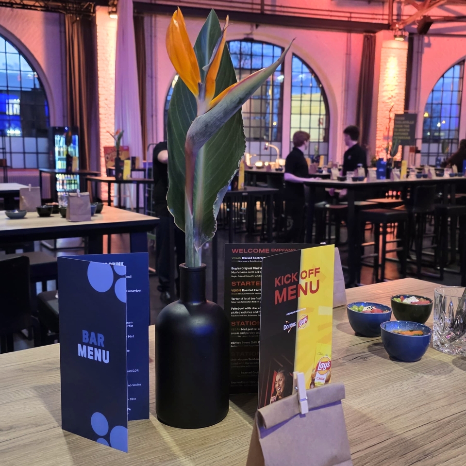 PepsiCo Alte Lokhalle Mainz Tischdeko FLOW THE KITCHEN