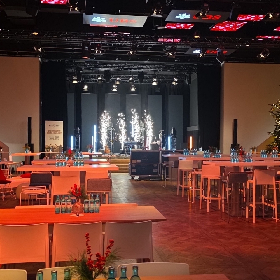 UBS Weihnachtsfeier Momentum Palais Frankfurt Bühne FLOW THE KITCHEN 